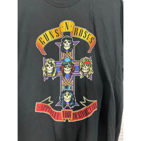 Guns N’ Roses Appetite for Destruction Cross graphic t-shirt Large 100% Cotton - Picture 2 of 4